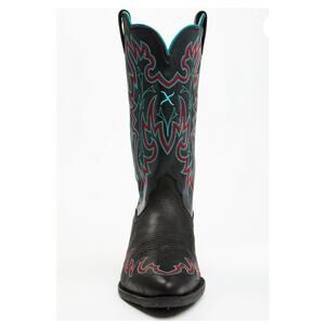 Twisted X Western Boots Snip Toe Black, Blue & Red Womens Size 7B